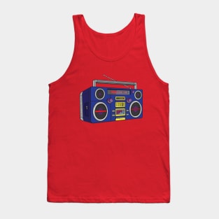 Boombox (Dark Cornflower Blue + Violet Magican Colorway) Analog / Music Tank Top